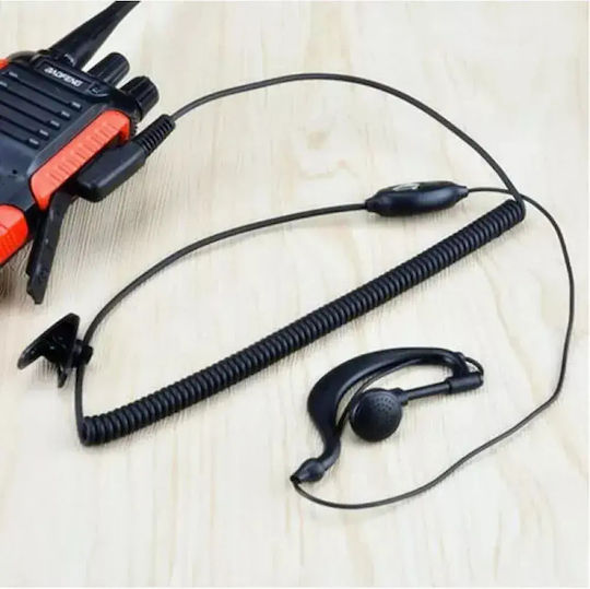 Professional Handsfree Long Spiral Earpiece Ptt Lapel 2 Pin Two-Way Radios Transceivers Baofeng-original 4pcs Tc-405