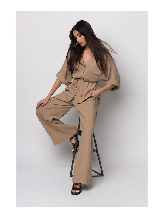 Women's Beige Set with Trousers