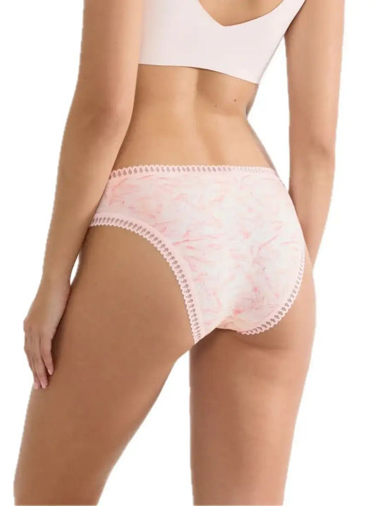Βαμβακερά Γυναικεία Slip 3Pack με Δαντέλα Πορτοκαλί