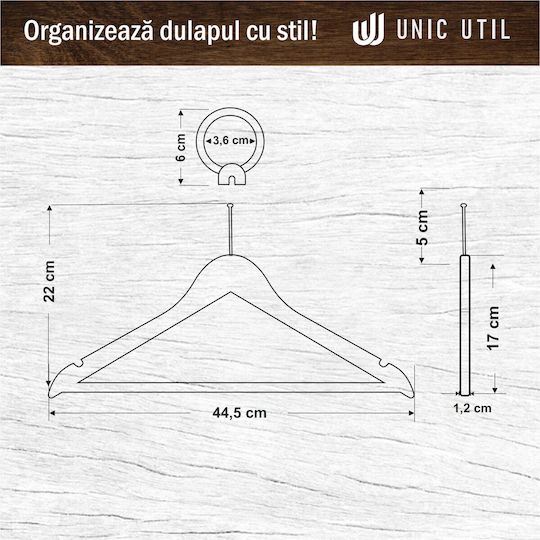Set 10 Bucăți Cârlige Anti-furt Din Lemn Alb Pentru Hotel Ideal Pentru Pantaloni Cămăși Bluze Pantaloni Tricouri Rochii