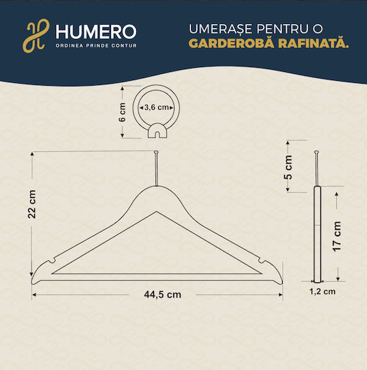 Set 50 Bucăți Cârlig Anti-Furt Din Lemn Maro Vintage Pentru Hotel Ideal Pentru Pantaloni Cămăși Bluze Pantaloni Tricouri Rochii