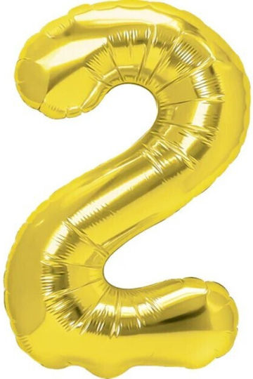 Număr 2 Folie Jumbo Auriu 80 cm