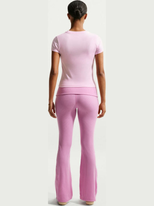 Chill Knit Women's Crop T-shirt Pink