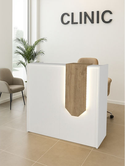Birou Recepție Navita Led Front Desk Unicutil Alb-bej