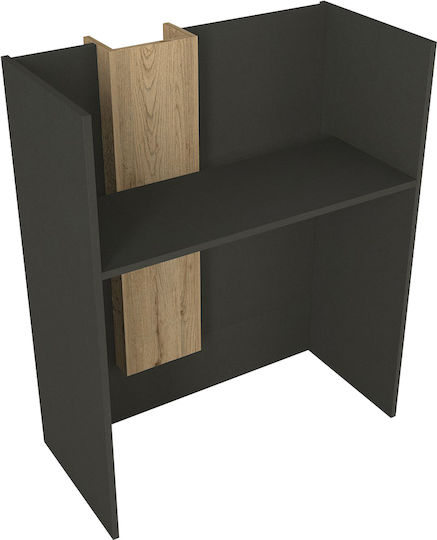 Bonveno Birou Recepție Din PAL Melaminat Antracit – Design Minimalist Elegant Spații Office 90 X 43.2 X 110.3 Cm Uuorg74