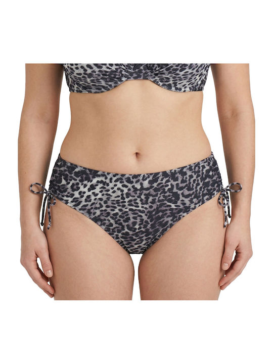 Plus Size Γυναικείο Μαγιό Bikini Μπανέλα Flexfit Cups Λεοπάρ-μαύρο