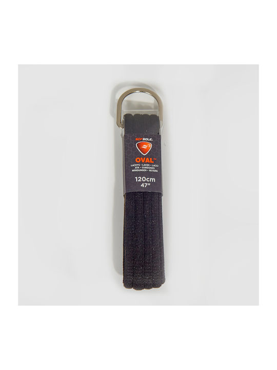 Admiral Schnürsenkel Oval Schwarz