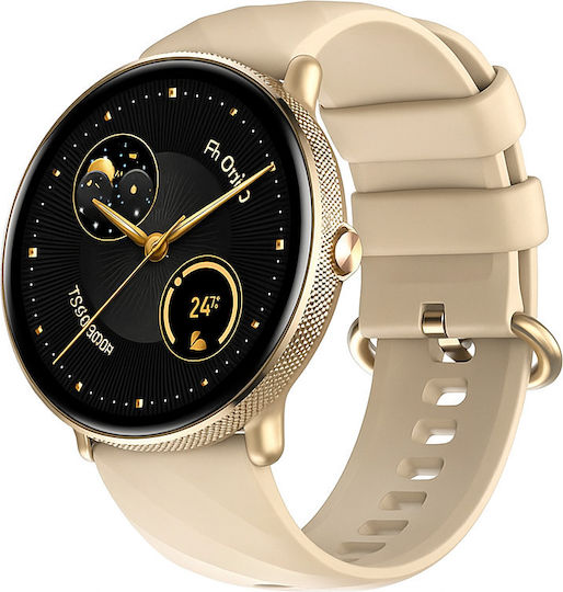 Zeblaze GTR 3 Pro Smartwatch din Oțel Inoxidabil cu Pulsometru (Auriu)