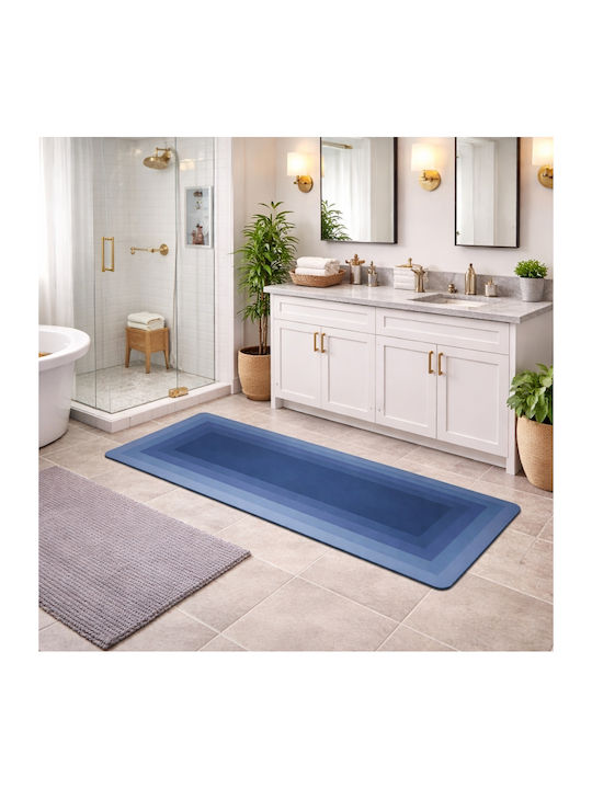 My Home Luxury Non-Slip Bath Mat 73516 Blue 60x150cm