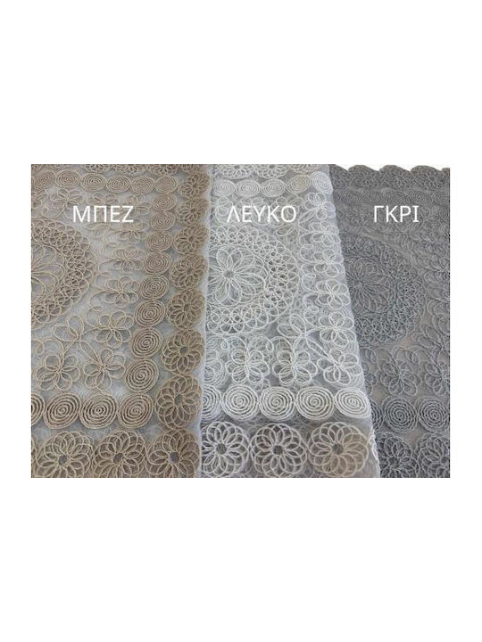 Linea Home Trevi Grau Tischdecke mit Spitze 100x100cm