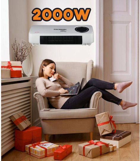 Hausberg Convector de Perete 2000W cu Termostat Electronic 54x19cm Alb