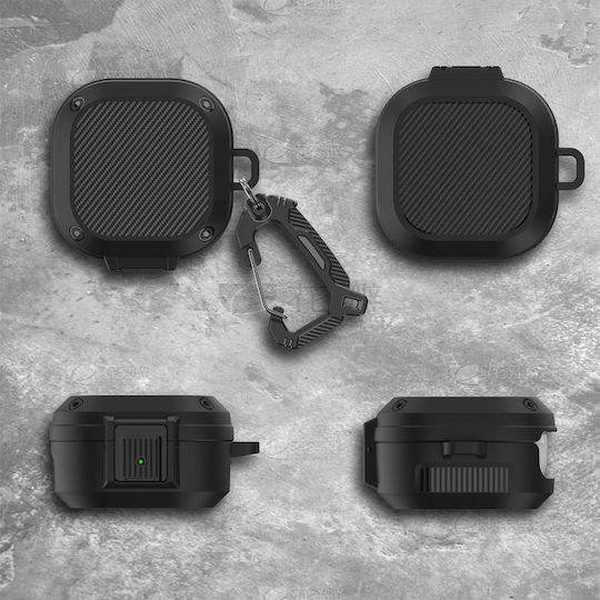 Buds2 Pro Husă din Silicon Neagră pentru Galaxy Buds 2 Pro / 2 / Live / Pro