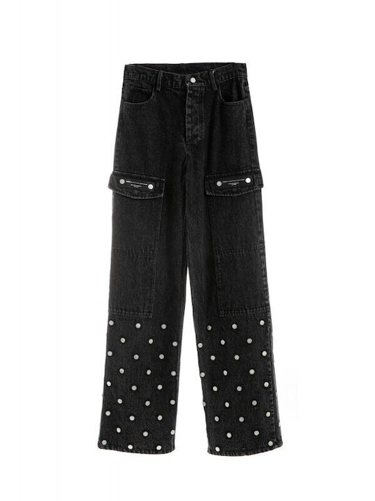 Men's Cargo Jeans Pants Gray