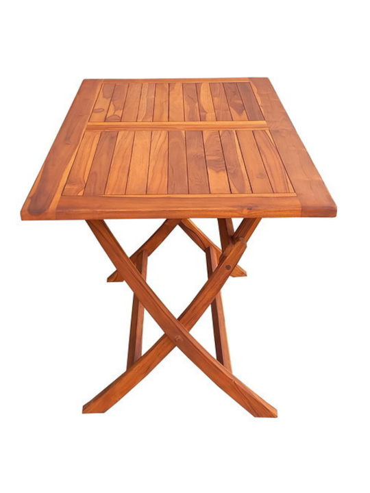 Outdoor Table from Teak Foldable Teak 120x70x75cm