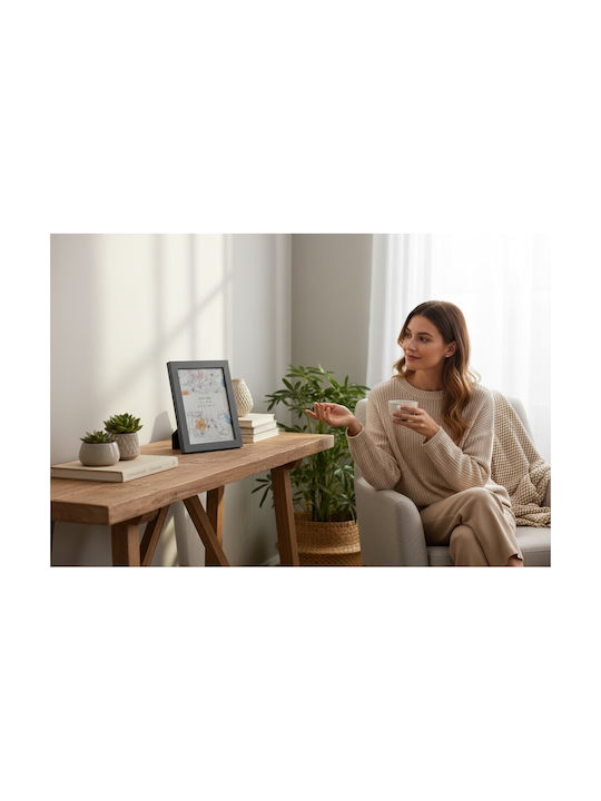 Wooden Photo Frame With Gray Frame