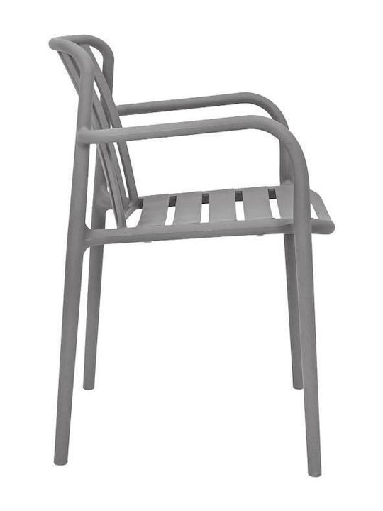 Outdoor Chair Polypropylene Sophia Dark Gray 57x58x82cm
