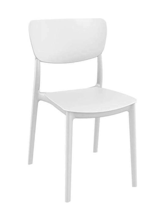 Scaun de exterior Polipropilenă Monna 127 Alb 45x53x82cm