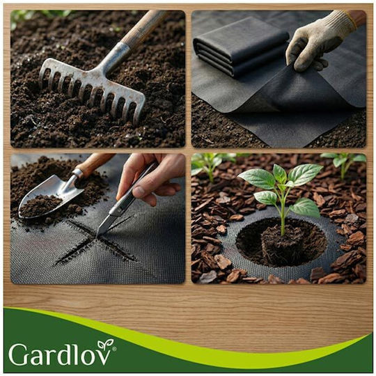 Agro Textile Weed Control Fabric 1.6x20m 50g/m Black UV Protection Gardlov