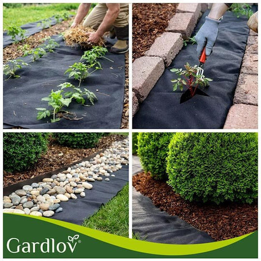 Agro Textile Weed Control Fabric 1.6x20m 50g/m Black UV Protection Gardlov