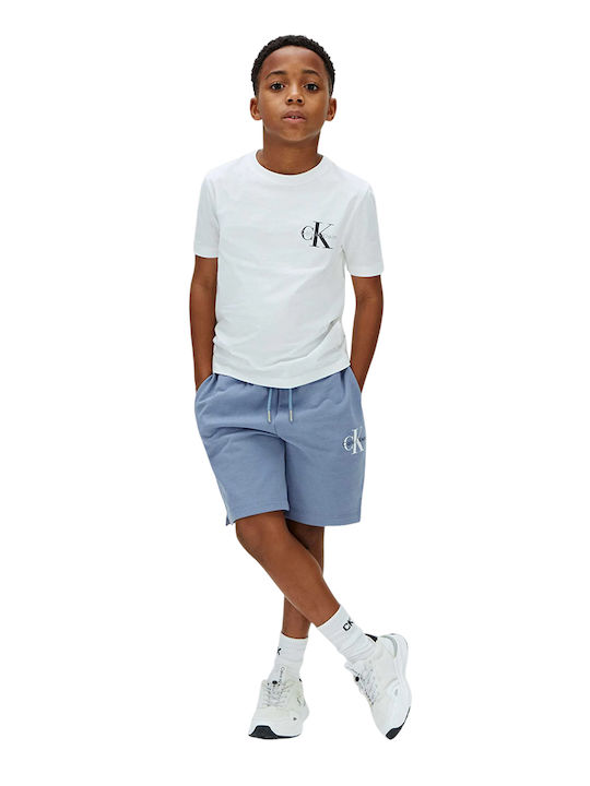 Kids Fabric Shorts/Bermuda Light Blue Logo