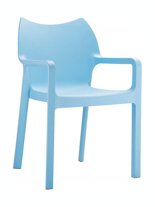 Outdoor-Stuhl Polypropylen Diva Light Blue 57x53x84εκ.