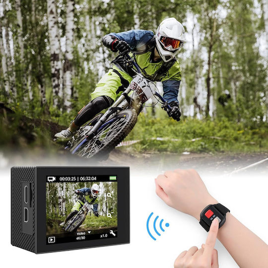 X0024477N1 Cameră de Acțiune 4K Ultra HD Subacvatică (cu Husă) cu Ecran Tactil și Wi-Fi