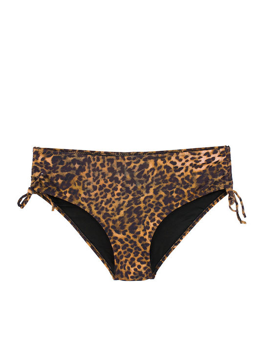 Plus Size Дамски Бански Bikini С Банели Flexfit Чашки Леопард