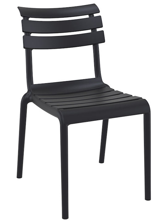 Outdoor-Stuhl Polypropylen Helen Black 50x59x84εκ.
