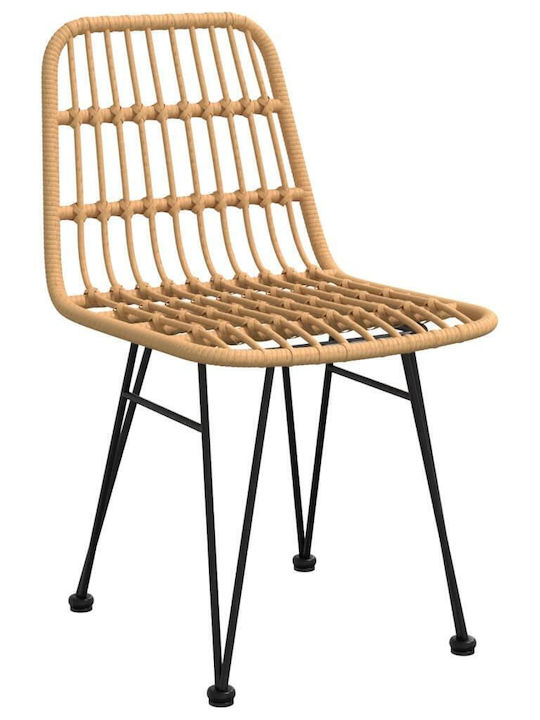 Outdoor Chair Rattan Brown 2pcs 48x62x84cm