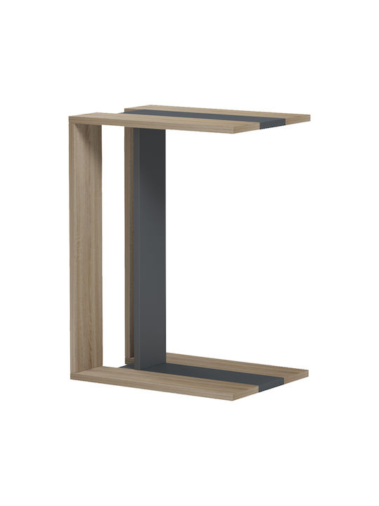 Side Coffee Table Muju Wooden Sonoma Anthracite W30xL40xH55cm