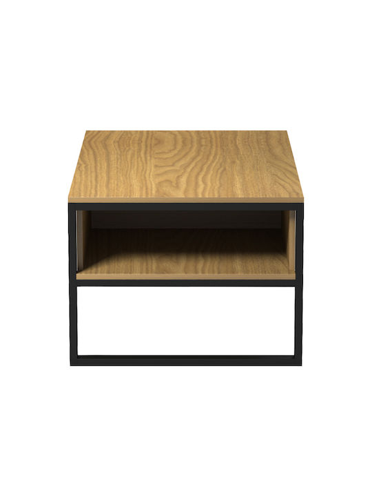 Central Bendon Metal Coffee Table Light Walnut W100xD60xH44.5cm