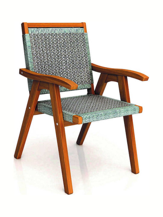 Outdoor Wooden Chair Natural 63x57x90cm