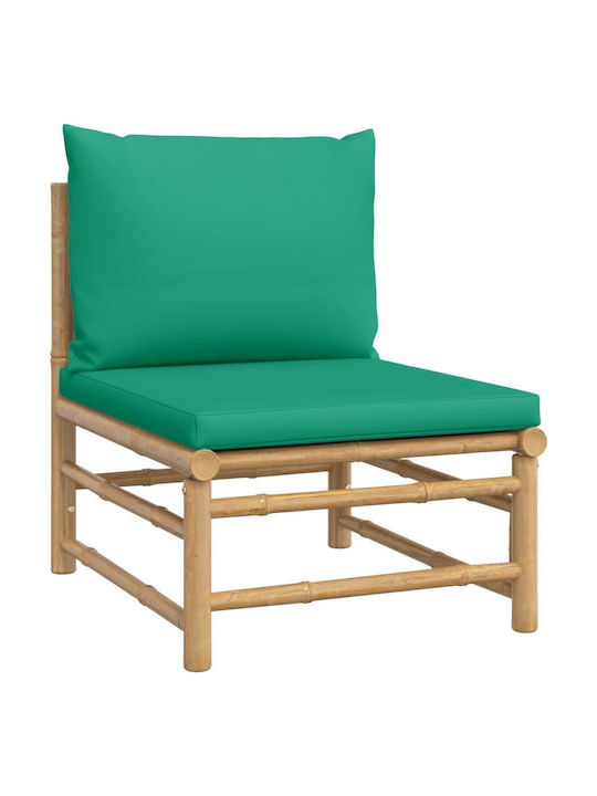 Outdoor-Sessel Bamboo Braun mit Kissen 55x69x65εκ.