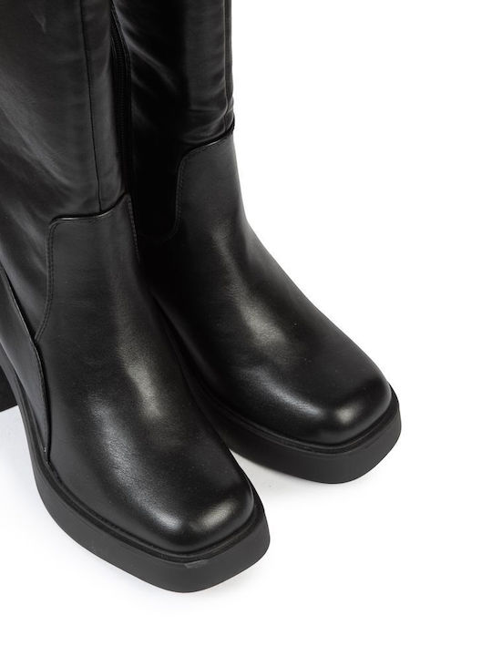Damenstiefel mit Hochhack Schwarz TW B23306-26 Schwarz