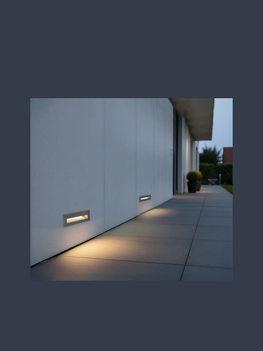 kelvo Stepart Wandmontierte Außenleuchte LED IP65 6W mit Warmweiß Licht 21x5.5x6.5εκ.