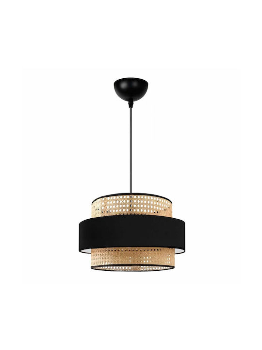 Megapap Orvia Pendant Ceiling Light Black with E27 Socket 30x30x70cm