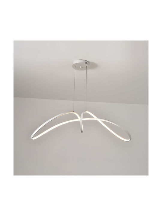 Lightplanet Κρεμαστό Φωτιστικό Λευκό LED με Φυσικό Λευκό Φως