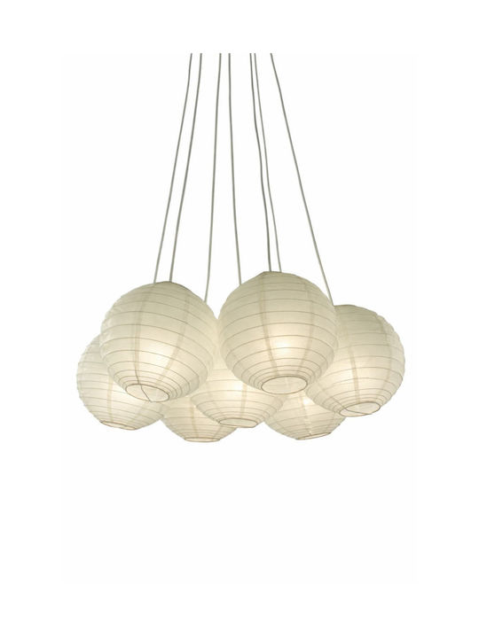 keleman White Ball Pendant Ceiling Light 20x20x60cm
