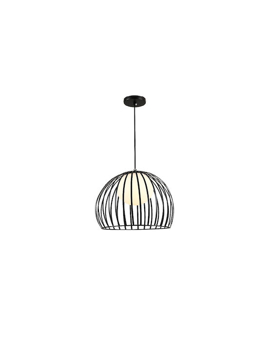 Agora Lighting Verstellbar Hängelampe Schwarz Kugel mit Fassung E27 28x29x110cm.