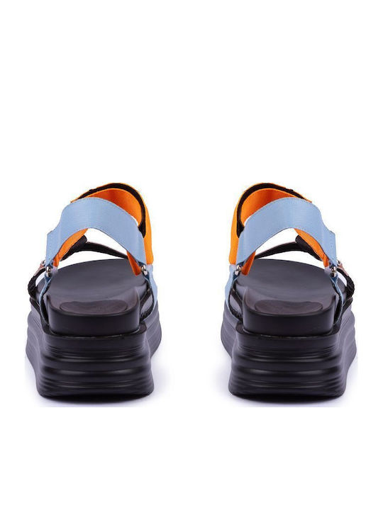 Women's Flat Sandals Flatforms TL LK-ZT-409 Black Multi