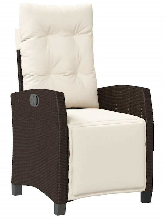 Outdoor-Stuhl Rattan Coffee mit Kissen