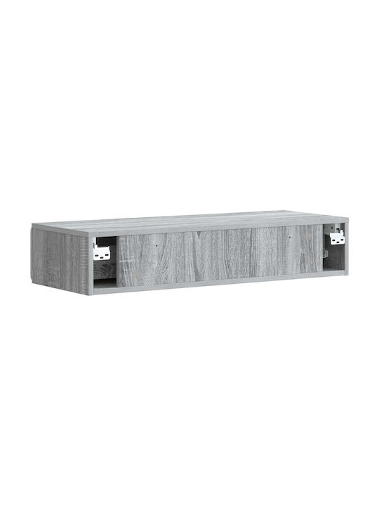 Нощно Шкафче Дървено Сиво 87.5x34.5x17см
