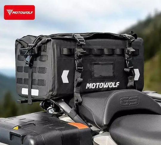 Motowolf MB9 Σάκος Ουράς Μοτοσυκλέτας Αδιάβροχος 37lt σε Μαύρο Χρώμα