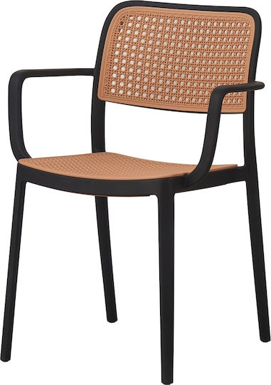Καρέκλα Zoel Μαύρη 4τμχ 41x43x99εκ.