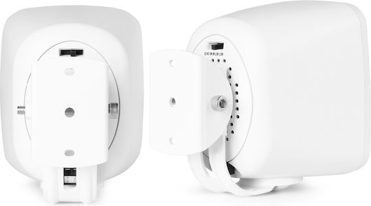 Power Dynamics Bd30w Pair of 2-Way 3" 40 Watt Speakers Brackets White Ipx5 100.090