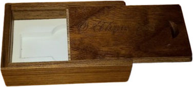 Wooden Rectangle Usb Box Walnut