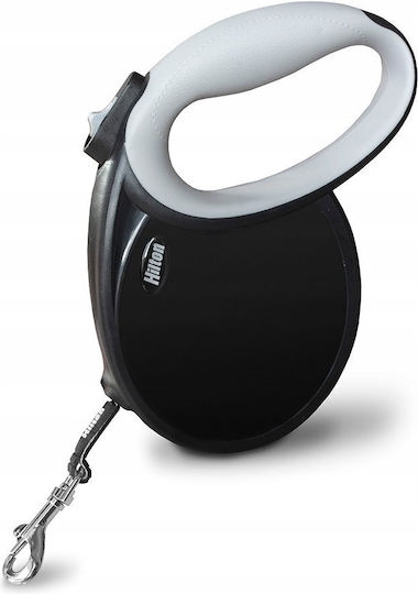 Hilton Foldable Dog Leash Lead Strap In Black Colour 7m Up To 40kg