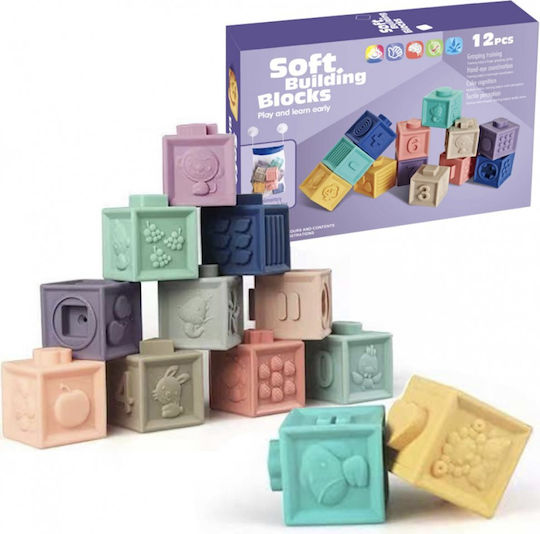 MalPlay Educational Building Blocks for 6+ Months 12 Pieces