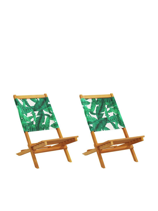 Outdoor Chair Wooden Masif Akakiaia 2pcs 41x72x68cm