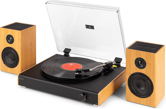 Audizio RP337BB 102.183 Грамофон с Директно Задвижване Предусилвател и Вградени Говорители Кафяв